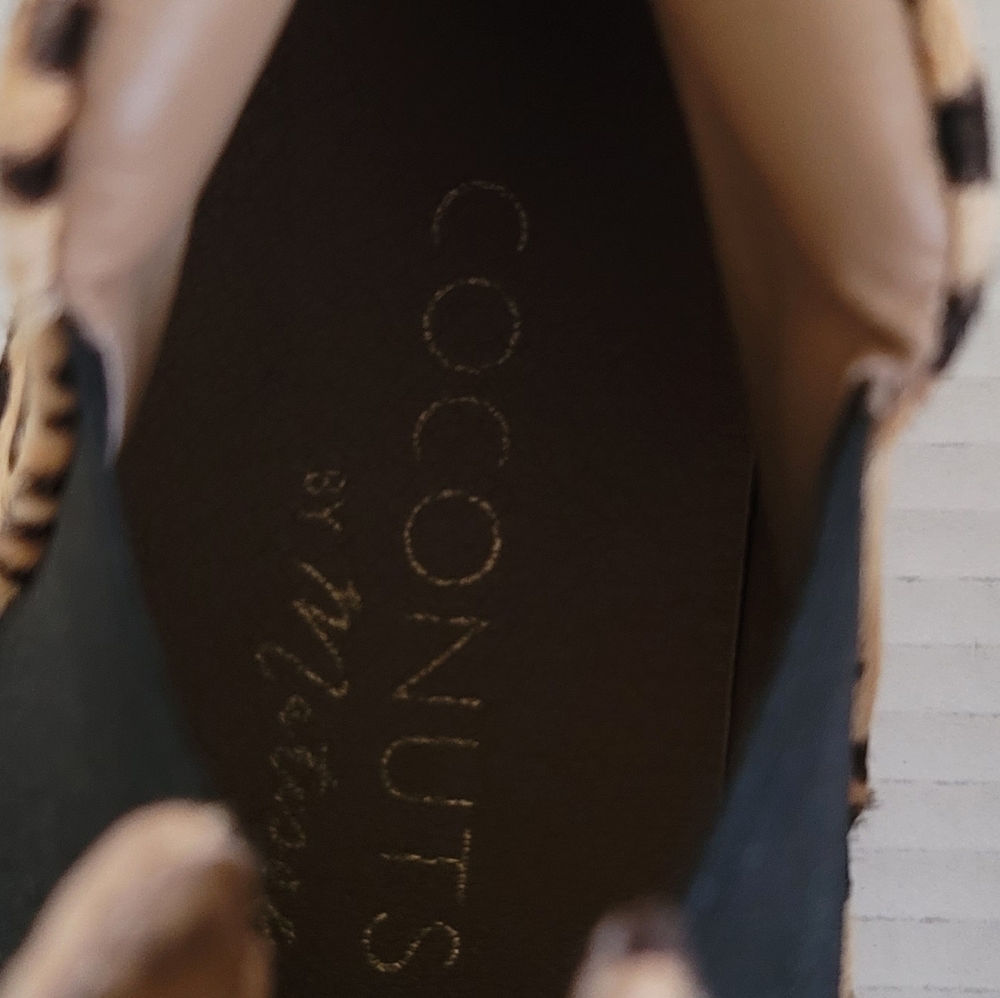 Coconuts By Matisse Harlan Leopard Animal Print High Top Real Fur Sneakers 8.5 - Picture 4 of 13